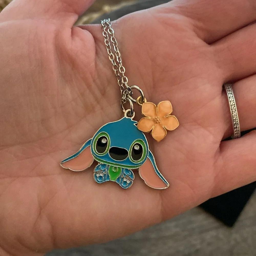 Girls Disney Lilo & Stitch fashion stainless Necklace new w/bag gift idea new